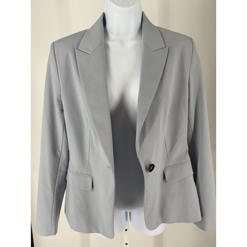 Light Blue Tailored Blazer | Single Button Business Casual Work Jacket